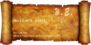 Wolfart Edit névjegykártya